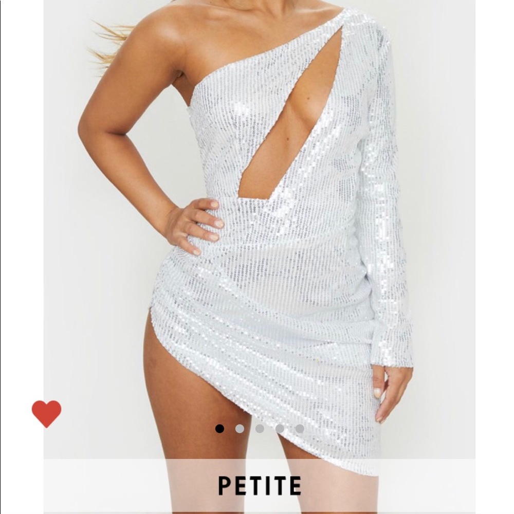 Silver Sequin BodyCon Dress